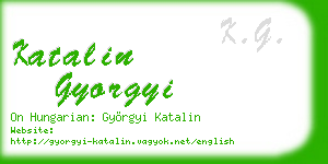 katalin gyorgyi business card