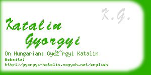 katalin gyorgyi business card